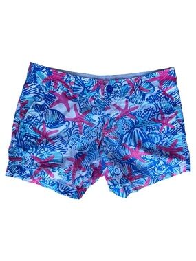 Lilly Pulitzer Callahan Cotton Shorts She She Shell Starfish Size 6